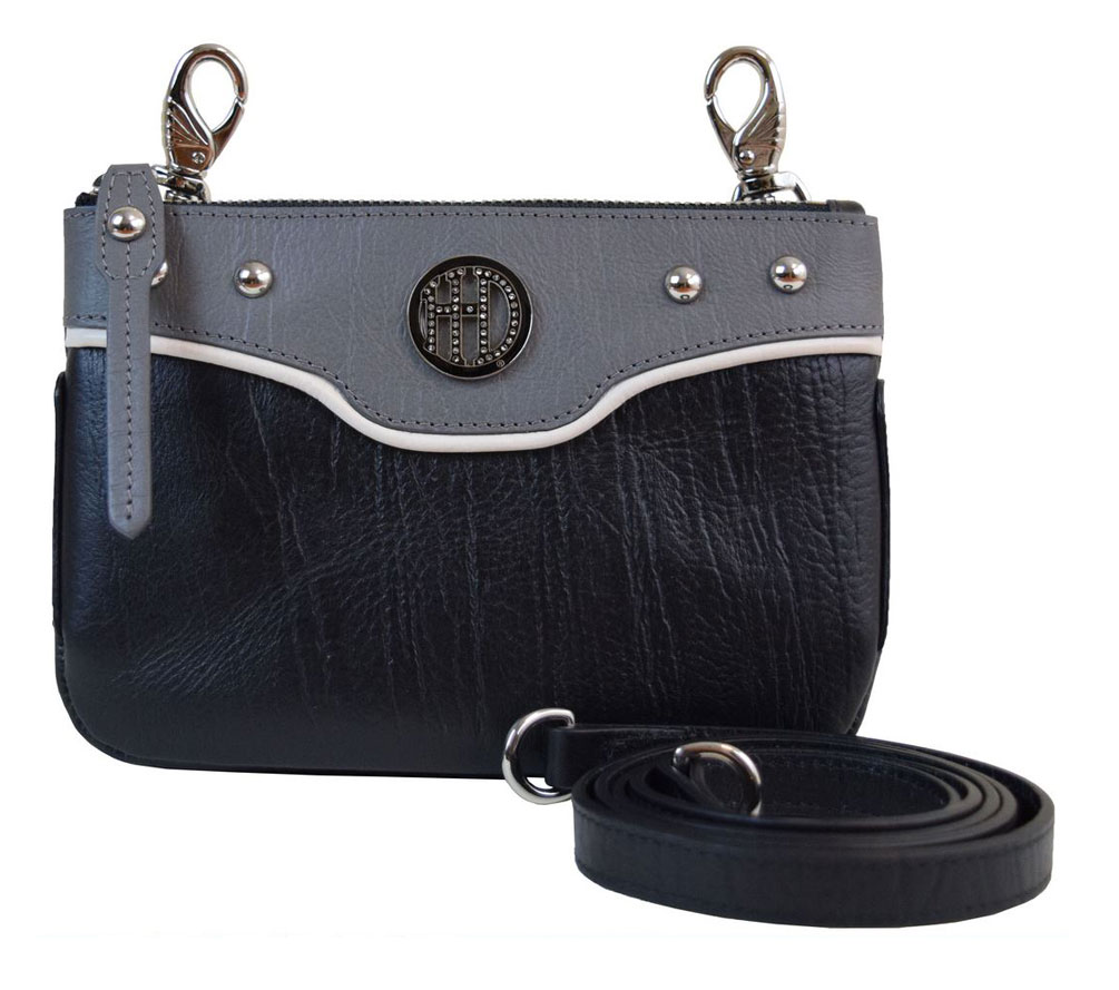 Harley Davidson Womens Silver Leopard Hip Bag w Detachable Strap CB3871L GRYBLK Harley Davidson Walmart