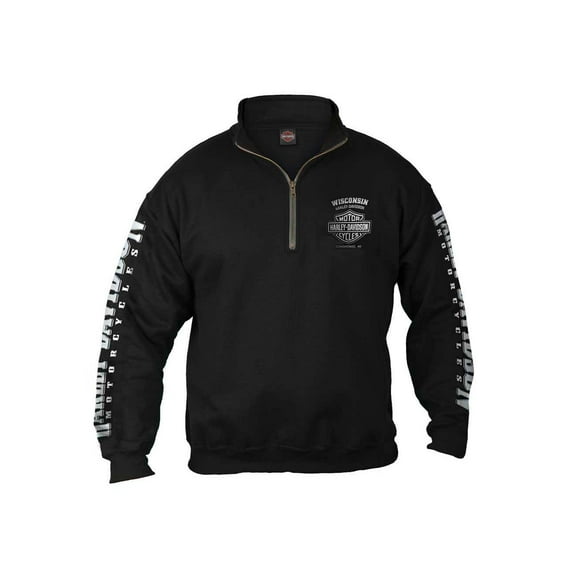 Harley-Davidson X-Large  Men's Lightening Chest 1/4 Zip Cadet Pullover Sweatshirt (XL) 30293887