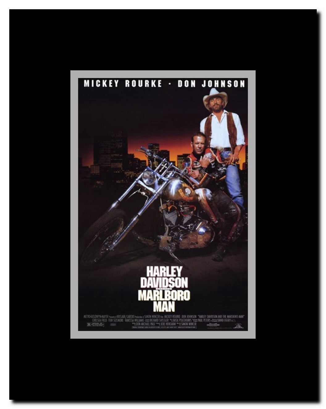 Harley Davidson and Marlboro Man Framed Movie Poster