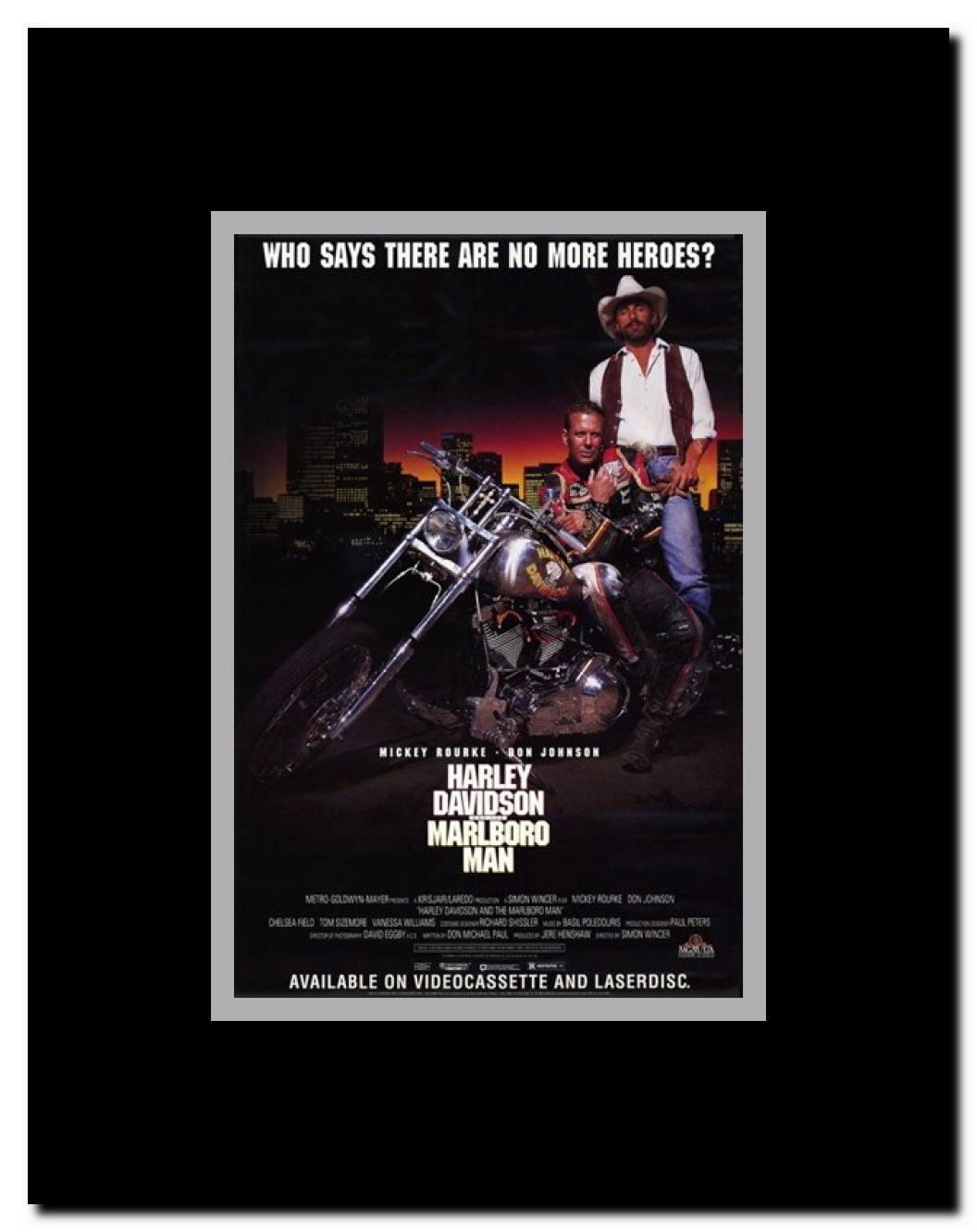 Harley Davidson and Marlboro Man Framed Movie Poster