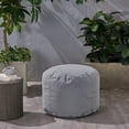 thumbnail image 1 of Harley Outdoor Water Resistant Fabric 2' Ottoman Pouf, Charcoal, 1 of 7