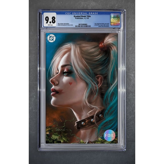 Harley Quinn 50 CGC Universal Series 9.8 Lucio Parillo Variant C Virgin Foil LTD 1000