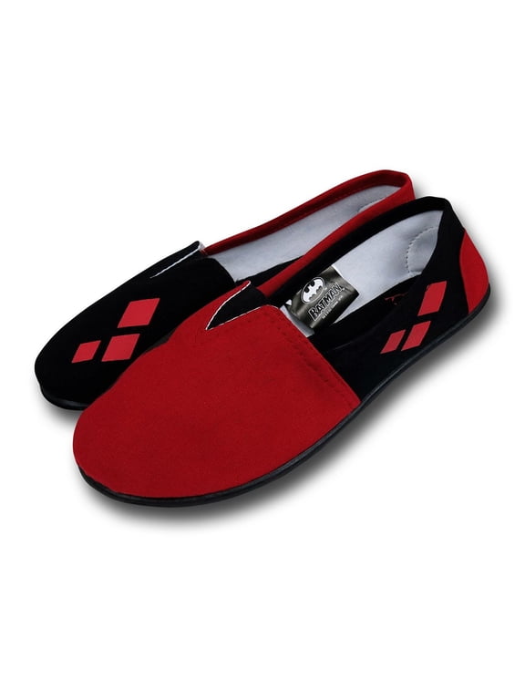 Bioworld DC Comics Harley Quinn Canvas Slip On Shoes Medium Female
