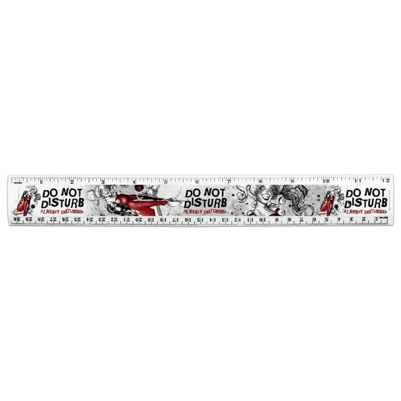 Harley Quinn Already Disturbed 12 Inch Standard and Metric Plastic Ruler