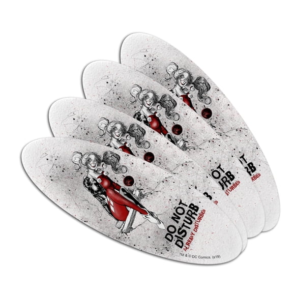 Harley Quinn Already Disturbed Double-Sided Oval Nail File Emery Board Set 4 Pack
