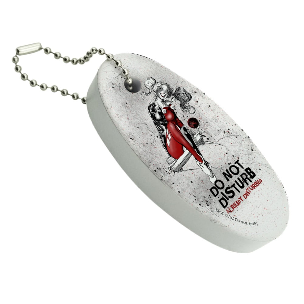 Harley Quinn Already Disturbed Floating Keychain Oval Foam Fishing Boat ...
