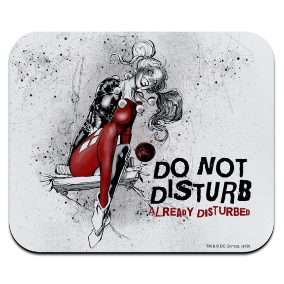 Harley Quinn Already Disturbed Low Profile Thin Mouse Pad Mousepad