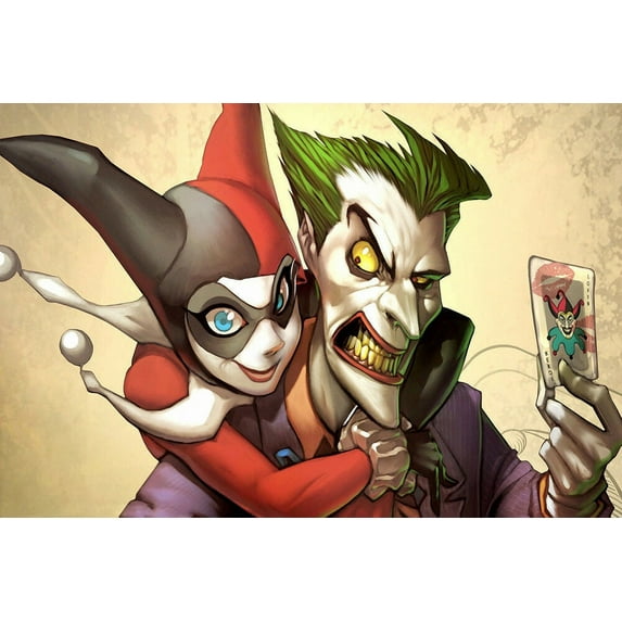 Harley Quinn And Joker - CANVAS OR PRINT WALL ART