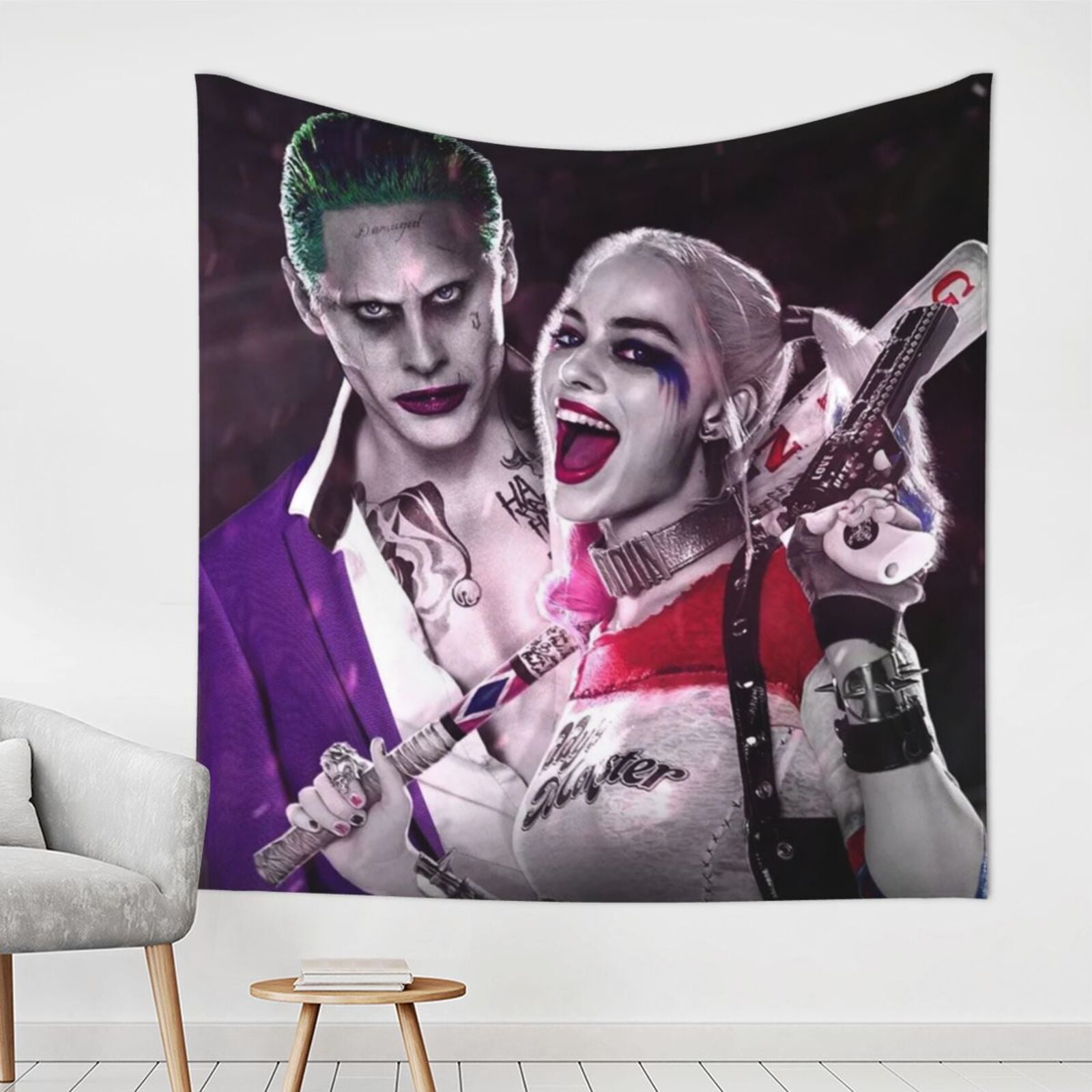 Harley quinn and joker tapestry hotsell