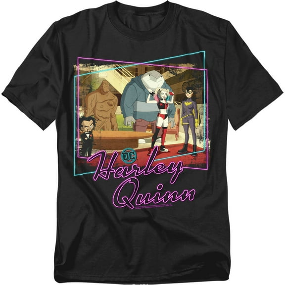 Harley Quinn Animated Series T-Shirt Group Shot Unisex Graphic Tee for Men & Women