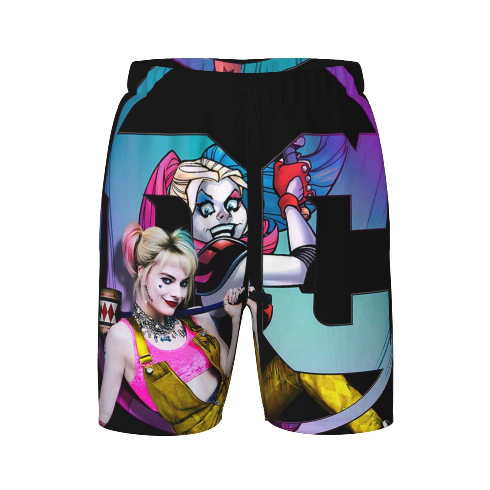 Harley Quinn Animated Teen Swim Trunks Summer Beach Board Shorts Quick — free download