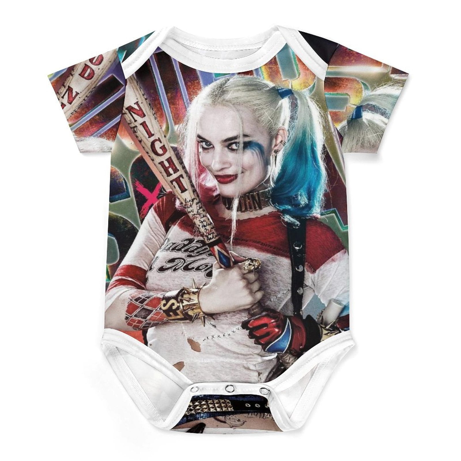 Harley Quinn Baby Boy Girl Short Sleeve Romper Clothes Bodysuit Baby ...