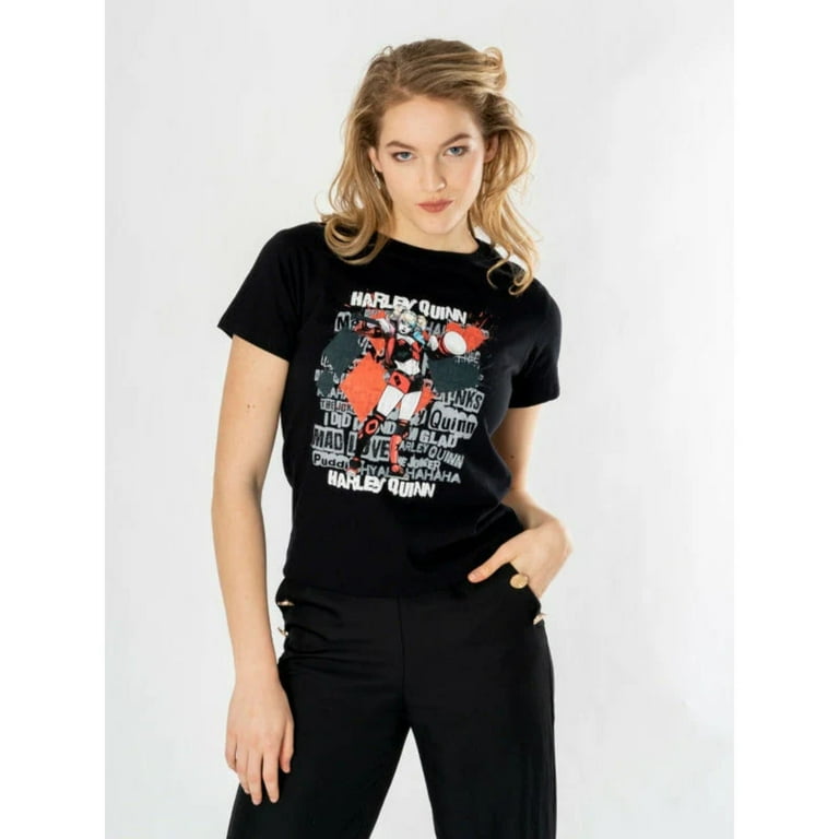 Harley Quinn Black Graffiti Unisex T-Shirt DC Adult Harley Quinn Black Graffiti Unisex T-Shirt DC Adult