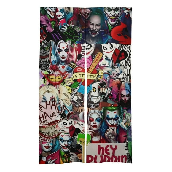 Harley Quinn Cartoon children's door curtain partition dressing room decoration 86x143cm