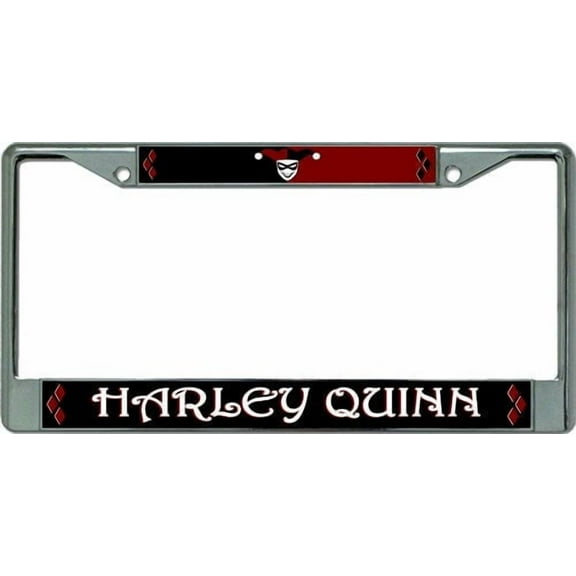 Harley Quinn Chrome License Plate Frame