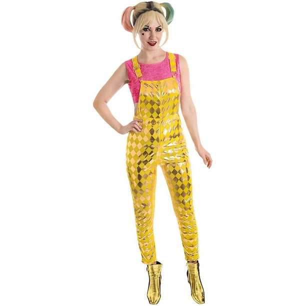 Harley Quinn Costume Overall Jumpsuit for Adults Women Halloween Party ...
