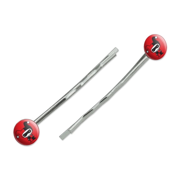 Harley Quinn Cute Chibi Character Bobby Pins Barrettes Hair Styling Clips