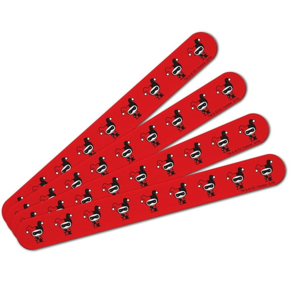 Harley Quinn Cute Chibi Character Double-Sided Nail File Emery Board Set 4 Pack