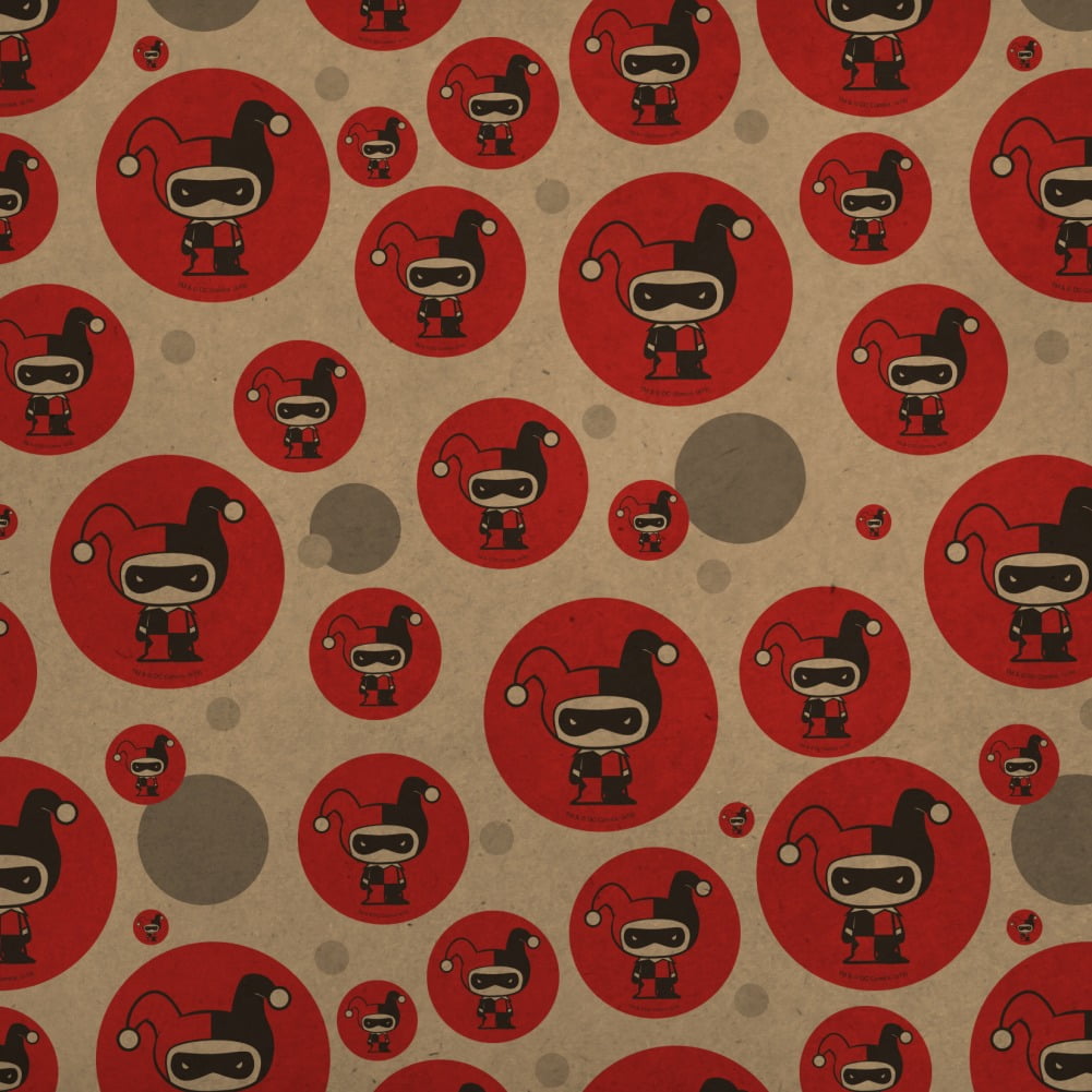 Harley Quinn Cute Chibi Character Premium Kraft Gift Wrap Wrapping Paper Roll