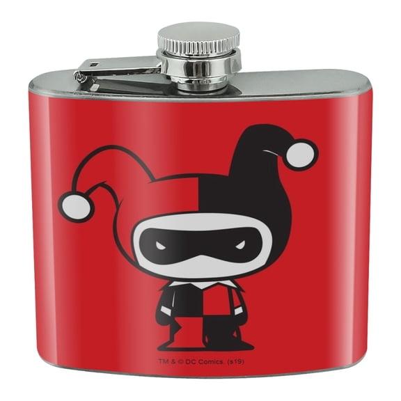 Harley Quinn Cute Chibi Character Stainless Steel 5oz Hip Drink Kidney Flask