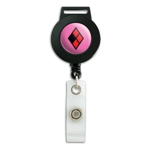 Harley Quinn Diamond Logo Lanyard Retractable Reel Badge ID Card Holder