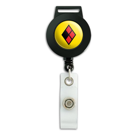 Harley Quinn Diamond Logo Lanyard Retractable Reel Badge ID Card Holder