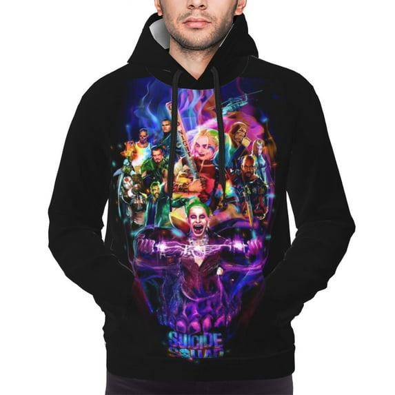 Harley Quinn Film Sweatshirt For Mens Fashion Hoodies Pullover Athletic Daily Hoody Hooded Gift