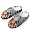 thumbnail image 1 of Harley Quinn Fuzzy Cotton Slippers For Mens Winter Cotton Lightweight Anti-slip Rubber Sole Slippers House Open Back Slippers Closed Toe Slippers, 1 of 9