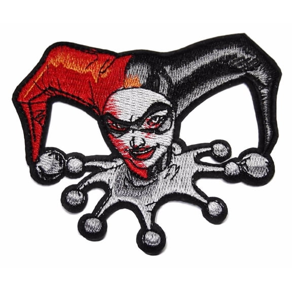 Harley Quinn Head Design 4" Wide Embroidered DC Comics Batman