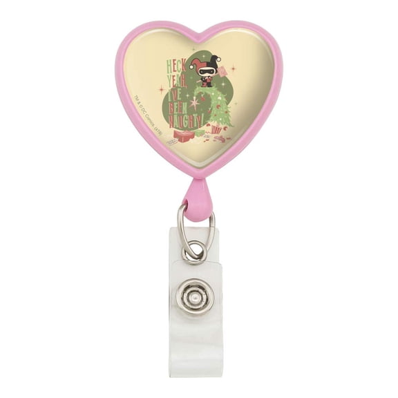 Harley Quinn I've Been Naughty! Heart Lanyard Retractable Reel Badge ID Card Holder