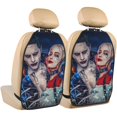 thumbnail image 1 of Harley Quinn Joker 2 PCS Car Seat Protector Backseat Car Organizer Accessories Decor Adjustable Seat Back Protector Anti-kick Storage Mat For Universal Car, 1 of 1