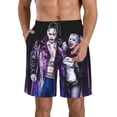 thumbnail image 1 of Harley Quinn Joker Animated Men's Beach Shorts Swim Trunks Casual Quick Dry Board Shorts Swimwear with Mesh Lined and Pockets, 1 of 8