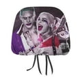 thumbnail image 1 of Harley Quinn And Joker Car Headrest Cover 2 Pcs Vehicles Seat Pillow Cover Protector Accessories Decor Auto Front/Rear Seats Head Rest Cover 2 Pcs Universal Fit Most Cars Sedan SUV Van, 1 of 7
