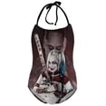 thumbnail image 1 of Harley Quinn Joker Children's One-piece Swimwear Halterneck Swimsuit Summer Beach Girl's Bathing Suits Breathable Beachwear, 1 of 7