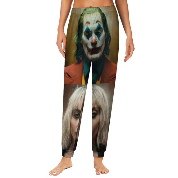 Harley Quinn Joker Folie A Deux Pajama Bottoms for Women Novelty Lounge Daily Cozy Soft Sleep Pajamas Pants Long Sleepwear