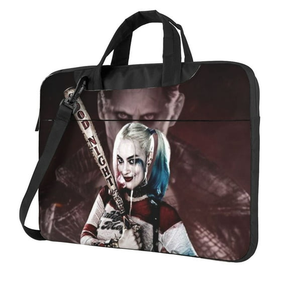 Harley Quinn Joker Laptop Bag Shoulder Portable Laptop Case Sleeve Chromebook Notebook Messenger Briefcase Adjustable Handbag For Women & Men