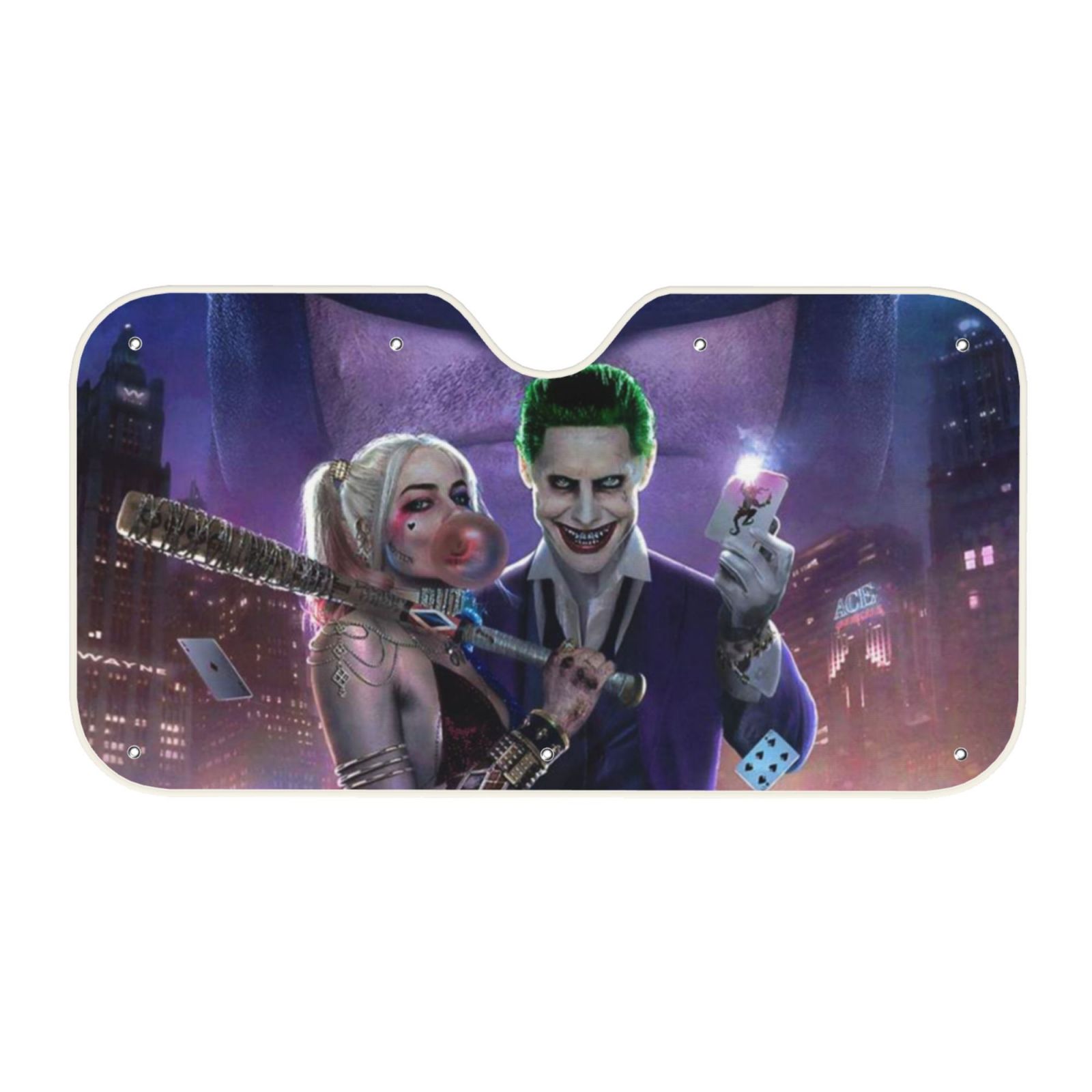 Harley Quinn Joker Poster Foldable Car Windshield Sunshade Vehicle