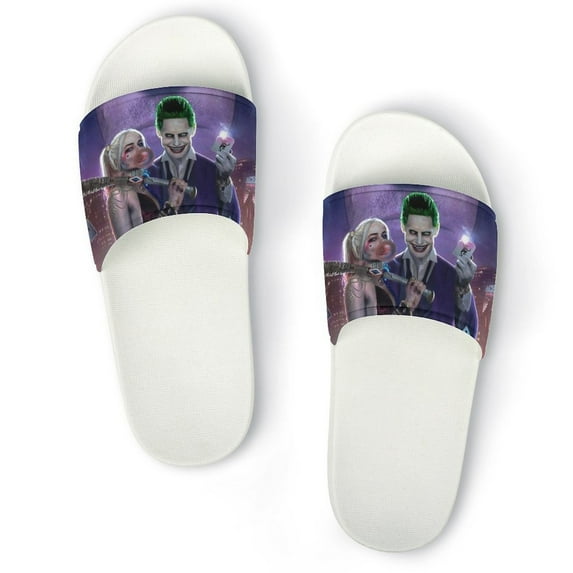 Harley Quinn Joker Poster Unisex Slippers Summer Beach Slippers Casual Non Slip Comfortable Slide Sandals Home Slippers For Men Women