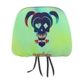 thumbnail image 1 of Harley Quinn Logo Car Headrest Cover 2 Pcs Vehicles Seat Pillow Cover Protector Accessories Decor Auto Front/Rear Seats Head Rest Cover 2 Pcs Universal Fit Most Cars Sedan SUV Van, 1 of 7