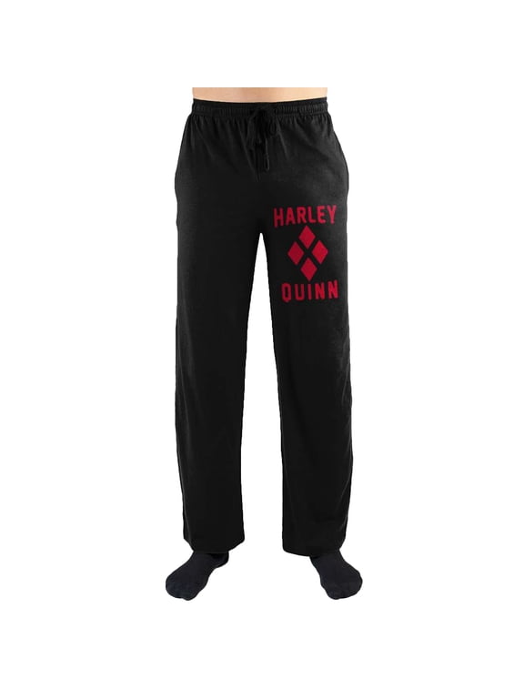 Harley Quinn Logo Print Men's Sleepwear Sleep Pajama Pants-Small