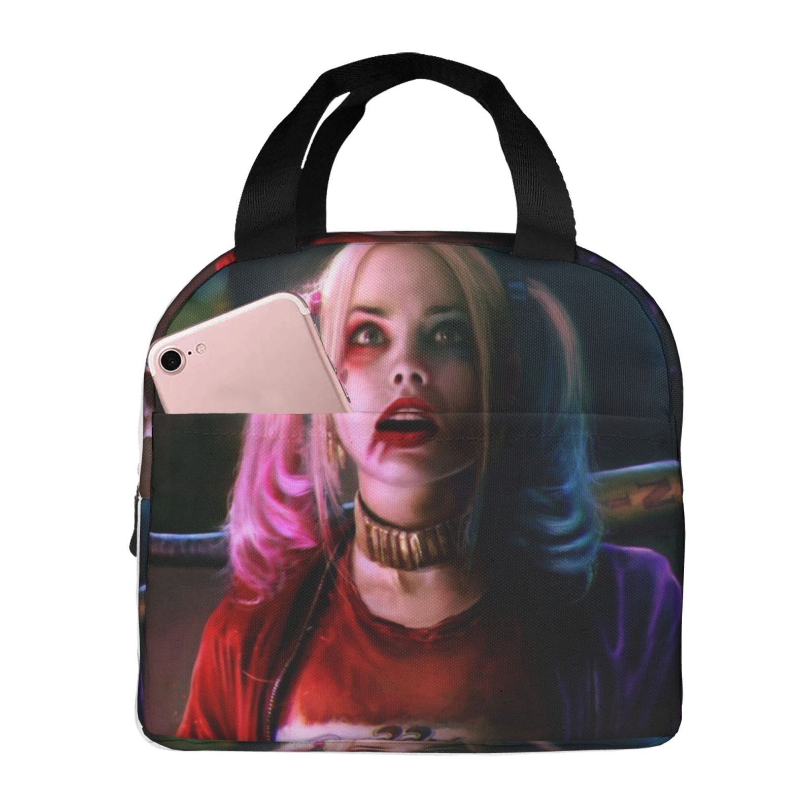 Harley Quinn Lunch Bag, Insulated Lunch Box Large Capacity Reusable