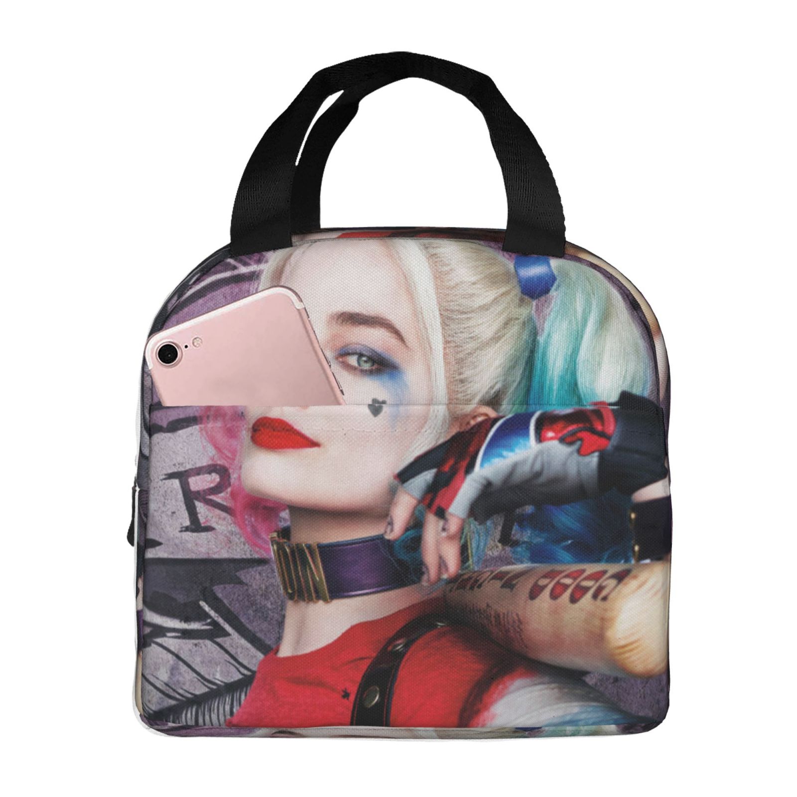 Harley Quinn Lunch Bag, Insulated Lunch Box Large Capacity Reusable ...