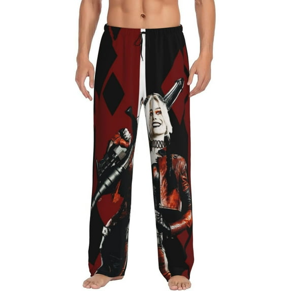 Harley Quinn Men's Pajama Pants With Pockets Lounge Fashion Cozy Daily Sleep Pants Sleepwear