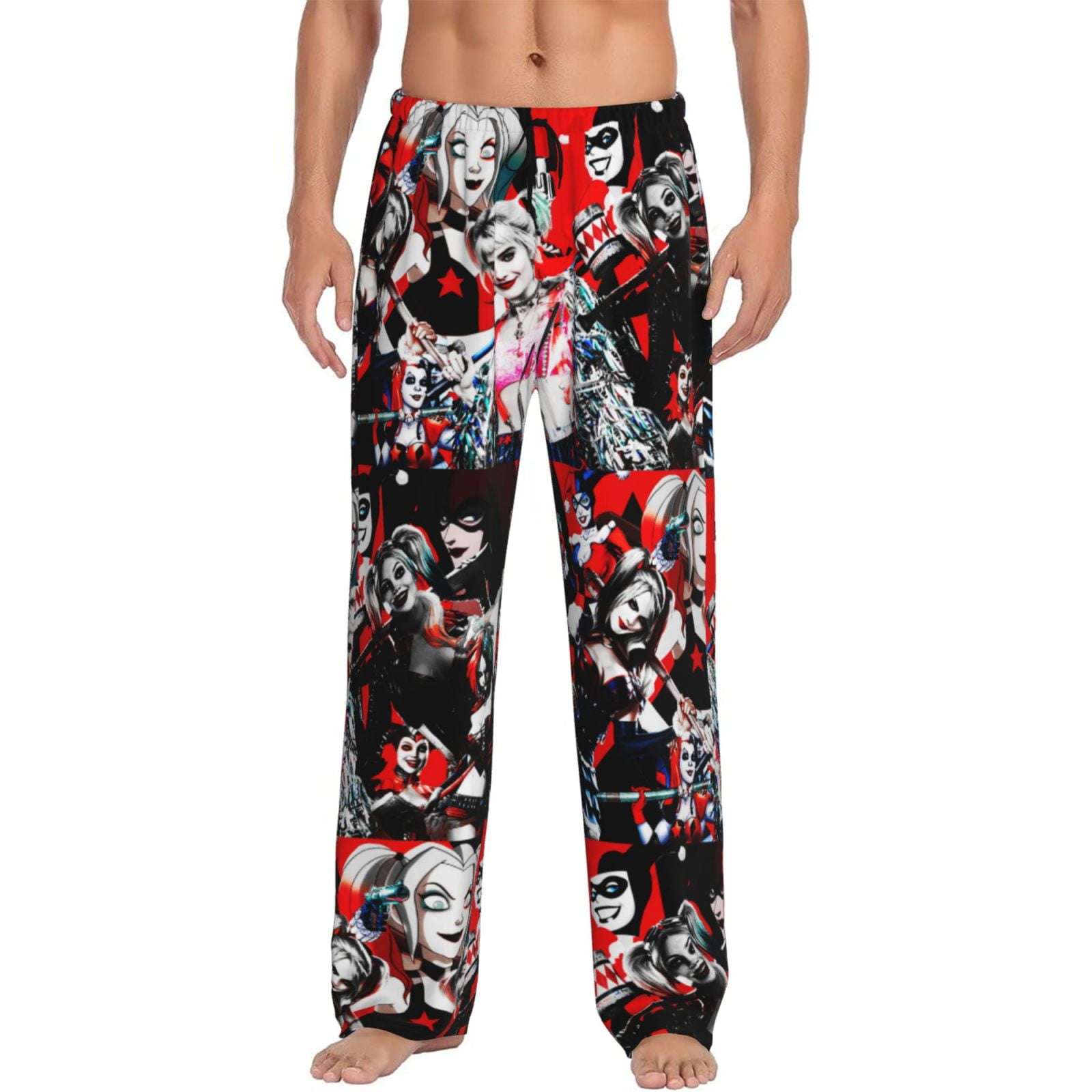 Harley Quinn Pajama Pants for Men Women Casual Lounge Pants Soft Pajama Bottoms with Pockets Drawstring Sweatpants Medium