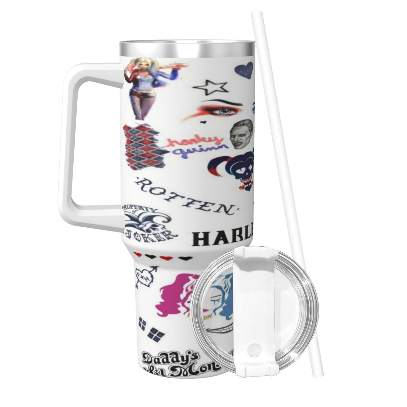 Harley Quinn Print Thermos Insulated Stainless Steel Hot/Cold Coffee