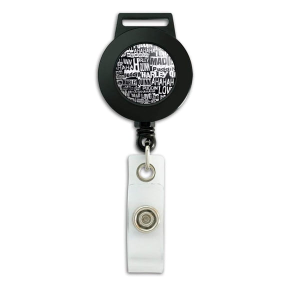 Harley Quinn Ransom Pattern Lanyard Retractable Reel Badge ID Card Holder