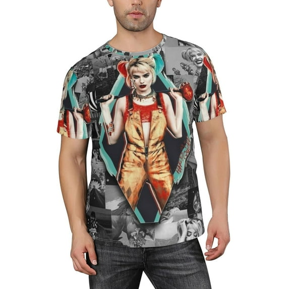 Harley Quinn T-Shirt for Men Novelty 3D Pritneted Casual Short Sleeve Tees Shirt Summer Street T Shirt Top