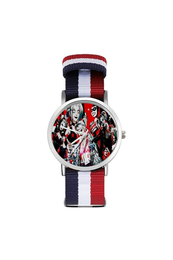 Harley-Quinn Watches Boho Hippie Large Surface Adjustable Braided Loop Straps Watch for Women Men