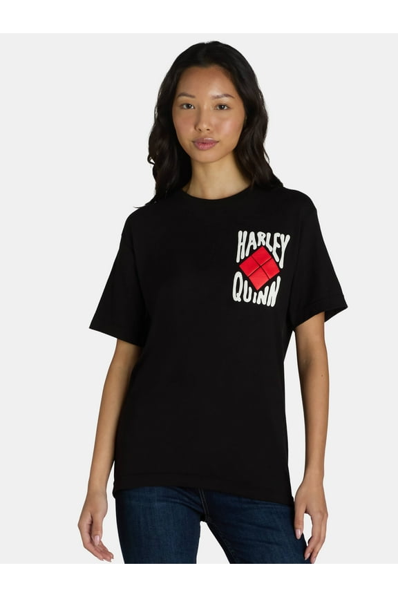Harley Quinn Women's Graphic Tee with Short Sleeves, Sizes XXS-XXL