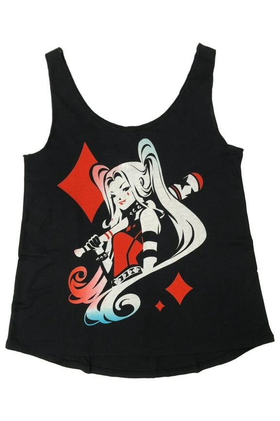 Womens (Juniors) Black Tank Top Muscle Tee T-Shirt X-Large